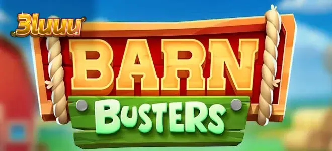 Tampilan visual slot Barn Busters dengan karakter domba dan suasana peternakan